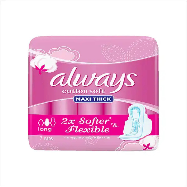 Always Cotton Soft Maxi Thick Sanitary Pads Extra Long 6Pcs