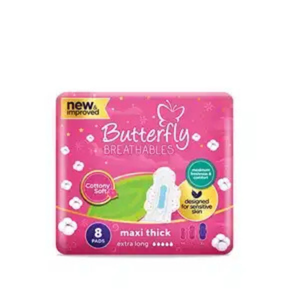Butterfly Breathables Maxi Thick Cottony Sanitary Pads 8Pcs