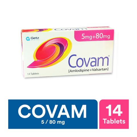 Covam Tablet, 5mg + 80mg, 14-Pack