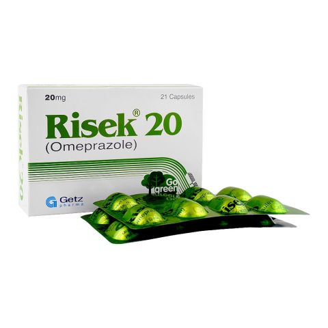 Risek Capsule, 20mg, 1-Strip