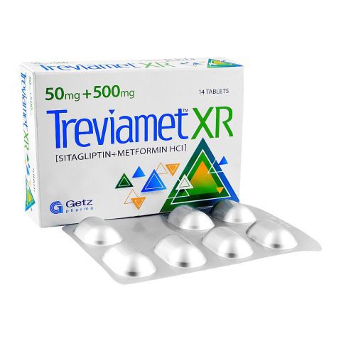 Treviamet XR Tablet, 50mg+1000mg, 14-Pack